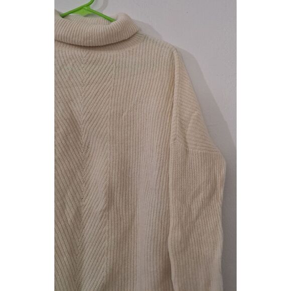 Demylee New York Womens Large cream sweater soft wool mockneck pullover - Picture 4 of 6